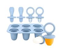 Baby Teething Ice Cubes Tray 6 Cavity Silicone Molds for Iced Treats and Soothing Gums Food Grade Materials Easy to Cleaning Design Baby Teething Ice Cubes Molds
