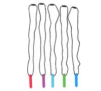 Baby Teething Necklace - 5pcs Silicone Crystal Oral Motor Aids for Chewing Therapy | Ideal for Sore Gums Relief & Developing Habits