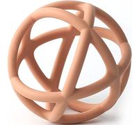Baby Teething Toy, Silicone Teether Ball Toys for 6 Months+ Babies, BPA Free (Apricot)