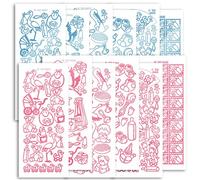Baby Themed Peel Off Stickers Pack - Newborn Pastel Outline Craft Sheets for Card Making Scrapbooking & DIY Decorations, Nursery Designs Kids Craft Supplies Adhesive Sticker Set