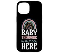 Baby Theodore Is Almost Here Pregnancy Announcement Boho Case for iPhone 15