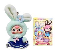 Baby Three Miniature Bunny Series Doll Box, Plush Doll Ornament Bag Pendant Toys, Vinyl Mystery Box Action Figure, Kawaii 1 of 13 Mystery Collectible Toys Cute Soft Animals Charm Birthday Gifts