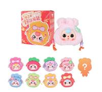 Baby Three Plush Doll Blind Box Figure, Cute Stuffed Plush Mystery Box, Kawaii Mystery Collectible Soft Charm Keychains Christmas Halloween Birthday Gifts (Good Luck Fortune Bag Series) (1PC)