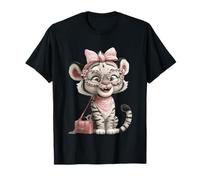 Baby Tiger Cub Kawaii Girly Feline Character Cat Graphic T-Shirt