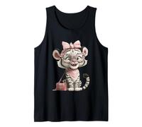 Baby Tiger Cub Kawaii Girly Feline Character Cat Graphic Tank Top