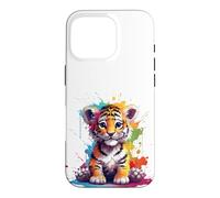Baby Tiger Farbspritzer - Tier Kunst - für Sie und Ihn Case for iPhone 16 Pro