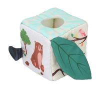 Baby Tissue Box Toy for Hand Eye Coordination, Fun and Educational Cloth Toy with Vibrant Colors, Ideal for Developing Fine Motor Skills, Includes Crinkle Paper and Silk Scarf (Style 2)