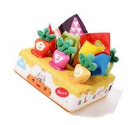 Baby Tissue Box Toy With Textured Fabrics 6-12 Month Sensory Play Set Featuring Pullable Carrots And Crinkly Sheets Crinkle Sheets Sensory Toy