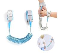 Baby Toddler Child Wrist Reins Straps Anti Lost Wristband Bands Harness Safety for Children Walking with Key Lock, Blue