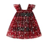 Baby Toddler Clothes Girl Christmas Outfit,Bowknot Long Sleeve Princess Dresses Fancy Dress For Teens Head Bands Xmas Outfit Elf Costume Kids Winter Party Hats (D#Wine,18-24 Months)