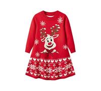 Baby Toddler Clothes Girl Christmas Outfit,Kids Fall Winter Casual Ruffle Dress Girls Tree Children's Outfits Angel Costume Yours Clothing Costumes 12-18 Months (Red,5-6 Years)