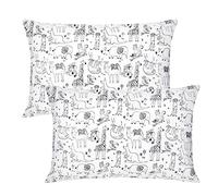 Baby Toddler Cot Bed Pillowcases 40cm x 60cm, 2 Pack 100% Soft Cotton Pillow Cover for Boys Girls Bedding, Envelope Style Travel Pillow Case