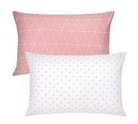 Baby Toddler Cot Bed Pillowcases 40cm x 60cm, 2 Pack 100% Soft Cotton Pillow Cover for Boys Girls Bedding, Envelope Style Travel Pillow Case