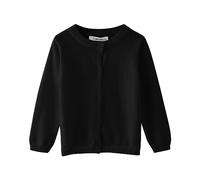 Baby Toddler Girl Cardigan Knitted Crochet Button Tops Bolero Knitted Cardigan Crew Neck Baby Jacket BoleroShrug Long Sleeve Solid Colour Kids SchoolJumper (6 7 Years)