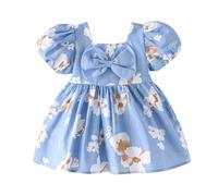 Baby & Toddler Girls' Print Dress with Ruffled Hem Summer Casual Party Outfit for 1 3 Years Girl First Birthday Outfit Rainbow Tunic Girls