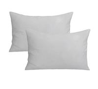 Baby Toddler Pillowcase, Plain Cot Bed Pillow Pair Cases 40 x 60cm, 2 Pack 100% Cotton Soft Pillow Cover for Boys & Girls Bedding, Kids Travel Pillow Pillowcase with Envelope Closure（Gray）