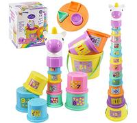 Baby Toddler Stacking Nesting Sorting Cups Blocks Fun Time Activity Toy for Babies Age 12 Months + (Poppy The Unicorn)