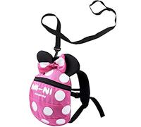 Baby Toddler Walking Safety Backpack Little Kid Boys Girls Anti-Lost Travel Bag Harness Reins Cute Cartoon Backpacks with Safety Leash for Baby Toddler Leash for Toddlers Age 1-5 Years (Rose red)
