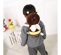 Baby Toddlers Head Protection Pad, Adjustable Baby Walkers Head Protection Backpack Cartoon Head Protection Pillow Soft Infant Safety Pads Head Support Baby Back Protection, Small bee (Brown Black)