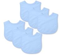 Baby Togs Cotton Dribble Bibs Pastel Colours 3 or 6 Pack | 100% Cotton Pastel Colour Dribble and Teething Bibs, Milk Feeding Bib, Boys or Girls, 0-24 Months, 3 or 6 Pack