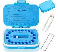 Baby Tooth Box Keepsake Box for Kids Teeth Storage Holder Baby Teeth Organizer Tooth Fairy Box with Baby Fetal Hair Container and Tweezer for Keeping The Child Memory (Green)