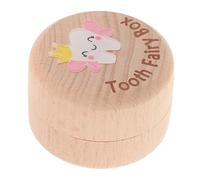 Baby Tooth Holder Wood Keepsake Box for Teeth and Hair