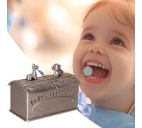 Baby Tooth Keepsake Box - Made of zinc with a timeless design, this keepsake box immortalizes the growth stages thanks to the finely embossed giraffes and elephants