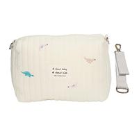 Baby Tote Bag, Embroidery Quilted Cotton Cute Organizer Pouch Mini Diaper Bag Stroller Bag Infant Carriages Diaper Organizer Pouches Handbag Nursery Storage Bin for Diapers