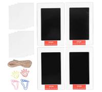 Baby Touch Ink Pad Set, 4pcs Non, Quick Drying Handprint Footprint Kit for Newborns and Pets, Safe and Clean Inkless Printing for Cherished Memories and Unique Gifts (Hand Foot Accessories)