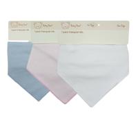 BABY TOWN Single Pack Baby Boys Baby Girls Plain Bandana Bib in White, Pink or Blue, Babies Bibs (Blue)