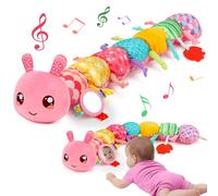 Baby Toy, 0-6 Months, Caterpillar Toy, Plush Toy for Babies from 0-3 to 3 Months with Rattle Mirror and Tummy Time, Sensory Toy for Babies from 3, 4, 5