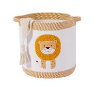 Baby Toy Blanket Baskets Laundry Hamper Cute Lion Nursery Storage Basket, Woven Cotton Rope Nursery Organization Bins For Girls Boys Kids Baby Shower Gifts Baskets