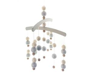 Baby Toy Mobile Balls Gray 7x52x27cm New Wooden Mobile Crib