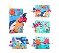Baby Toys 0-12 Months Infant Tail Cloth Book Learning Activity Educational Toddler Quiet Book Toys Interactive and F3Z1 Parent-c