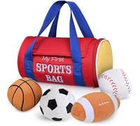 Baby Toys 0-12 Months My First Activity Bag Soft Toy Includes 4 sensory ball soft toys with built-in crinkly sounds and rattles Suitable for newborns aged 0-3-6-9-12 months Ideal for 1-year-old babies