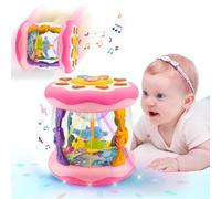 Baby Toys 0-6 6-12 Months, Baby Girl Boy Gifts Sensory Musical Light Up Toys for Baby, Tummy Time Educational Learning Toys, 1st Birthday Gifts Presents for 1 2 3 Year Old Girls Boys (Pink)