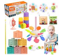 Baby Toys 6-12 Months, 8 in 1 Montessori Toys for Babies 6 Months, Baby Sensory Building Blocks Stacking Toys, Easter Birthday Christmas New Year Gifts for Boys Girls Kids 6 9 12 Months 1 2 3 Year Old