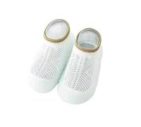 Baby Trainers for Boys Girls with Soft Sole Breathable Mesh for First Steps Ideal as First Walking Shoes Comfortable Slippers for Babies Toddlers Suitable for All Seasons, Green, 8 UK Child