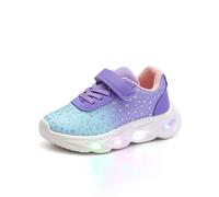 Baby Trainers Heart Print Glow Soft Sole Led Light up Casual Sneakers