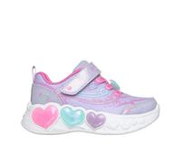 Skechers Girls' Enchanted Heart Lights Trainer, Lavender, 8 UK Toddler