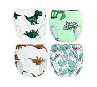 Baby Training Pants Boys and Girls, Morbuy Training Pants 4 Packs Cute Cartoon Soft Pants for Toddler Potty Training Anti Leakage Washable (110cm/19kg,Boys)