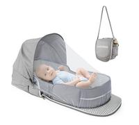 Baby Travel Bassinet Portable Bassinets- Foldable Carry Bag Anti-Pressure Co-Sleeper for Baby Bed Infant Travel Crib, 2-1 Mosquito and Canopy Travel Pod Travel Bed Mattress