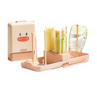 Baby Travel Bottle Cleaner Kit - Portable Citizen , Compact Cleaning Set | Multifunctional Nipple Tool, Soap Dispenser, Cup Rim Silicone, Perfect Feeding for Children, Nursery