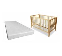 Baby Travel Cot Bed Mattress Extra Thick Non-Allergenic and Breathable for Babies and Toddlers Cot Bed Mattress Zipped Cover (140X70X10cm)