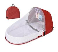 Baby Travel Cot Breathable Cotton Linen Cot With Mosquito Net