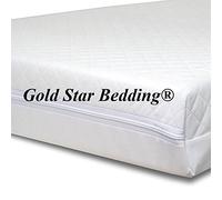 Baby Travel Cot Mattress 112 x 55 x 7.5 cm Quilted Breathable Antiallergenic -UK Made - Gold Star Bedding®