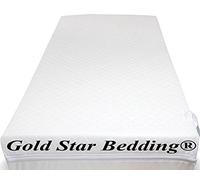 Baby Travel Cot Mattress 117 x 54 x 10 cm Quilted Breathable Antiallergenic -UK Made - Gold Star Bedding®