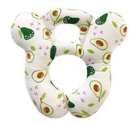 Baby Travel Pillow, Infant Kid's Cushion Soft and Skin Friendly for Car Seat, Pushchair and Stroller (White Avocado)