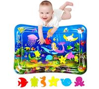 Baby Tummy time mat,Tummy time Water mat, Baby Toys 3-36 Months, Fun Early Development Activity Play Center for Newborn, Mermaid-Blue,70x50cm.