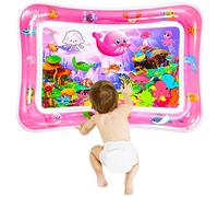 Baby Tummy time mat,Tummy time Water mat, Baby Toys 3-36 Months, Fun Early Development Activity Play Center for Newborn,Sea Word Pink,70x50cm.